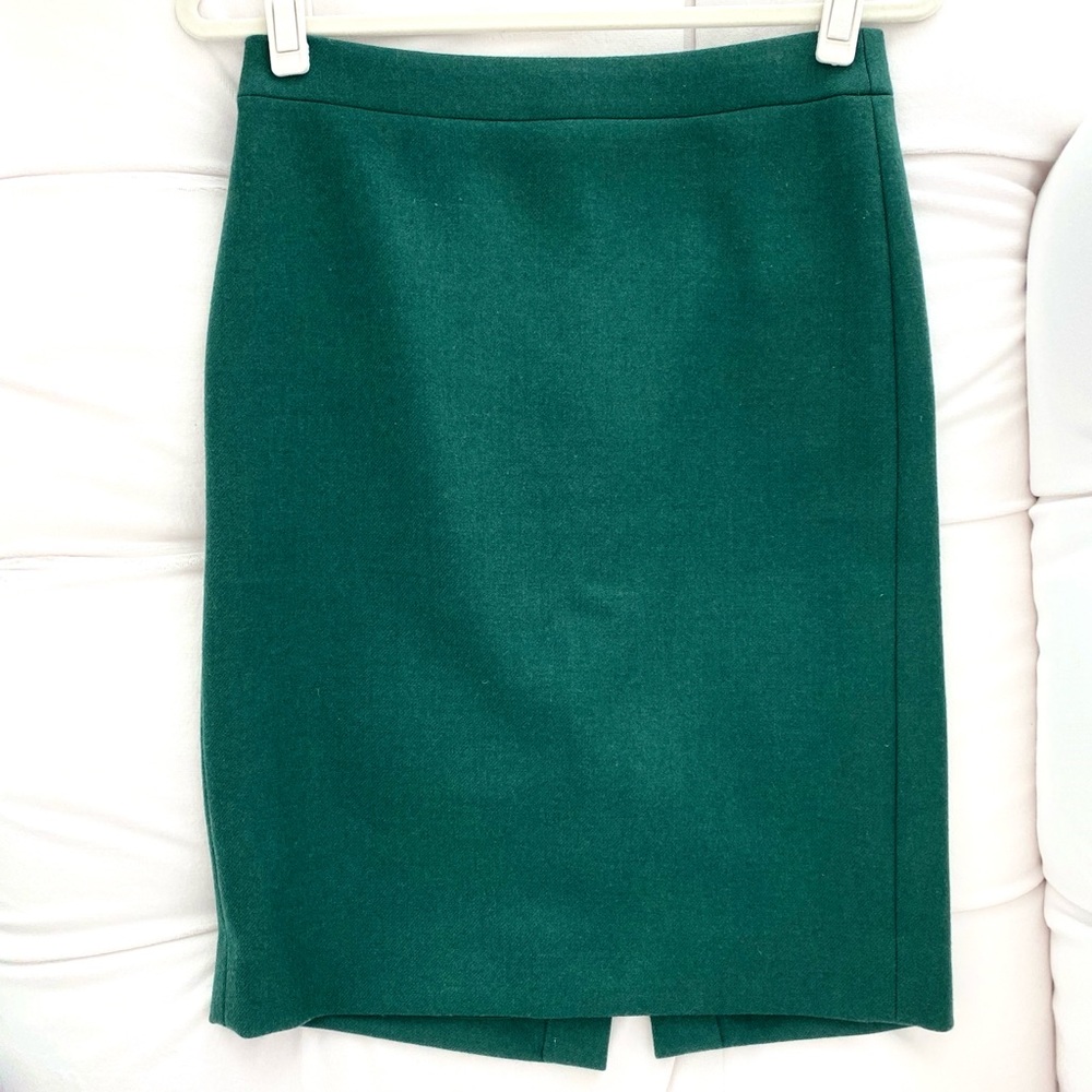 J.Crew No.2 Pencil Skirt - Emerald Green